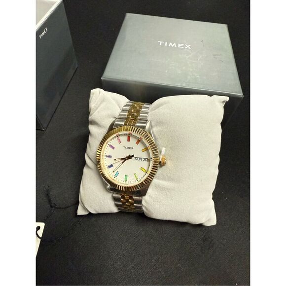 New Timex Legacy Rainbow Metal Band 36mm Watch TW2V61600